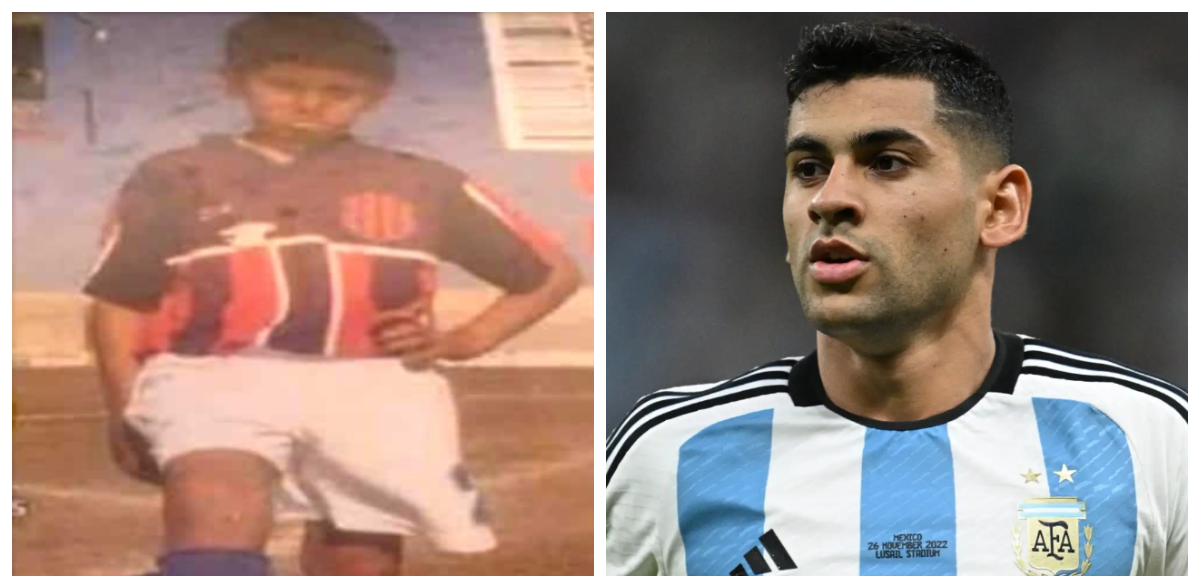 Cristian Romero na infância e agora